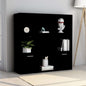 Libreria Nera 98X30X98 Cm In Legno Multistrato