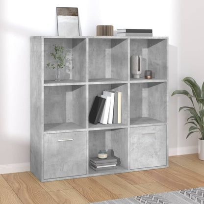 Libreria Nera 98X30X98 Cm In Legno Multistrato