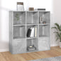 Libreria Nera 98X30X98 Cm In Legno Multistrato