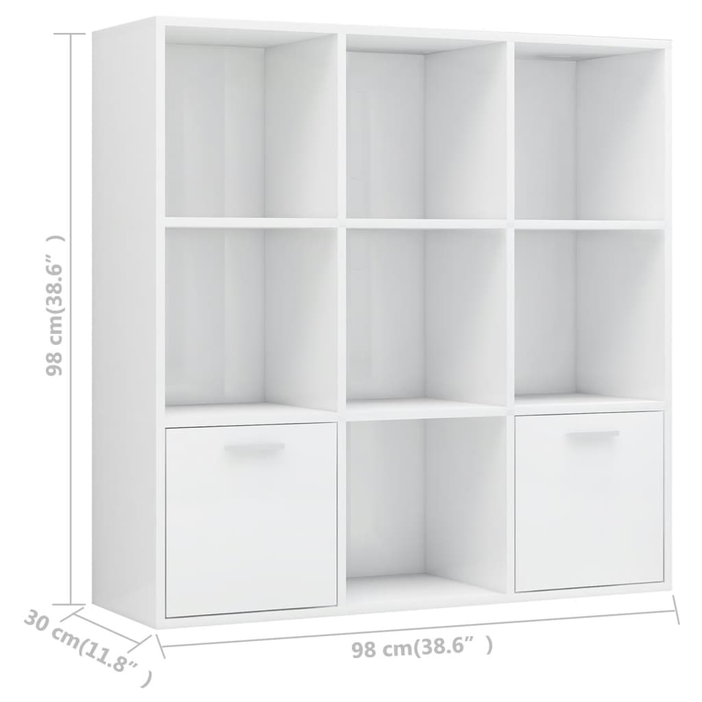 Libreria 98X30X98 Cm In Legno Multistrato