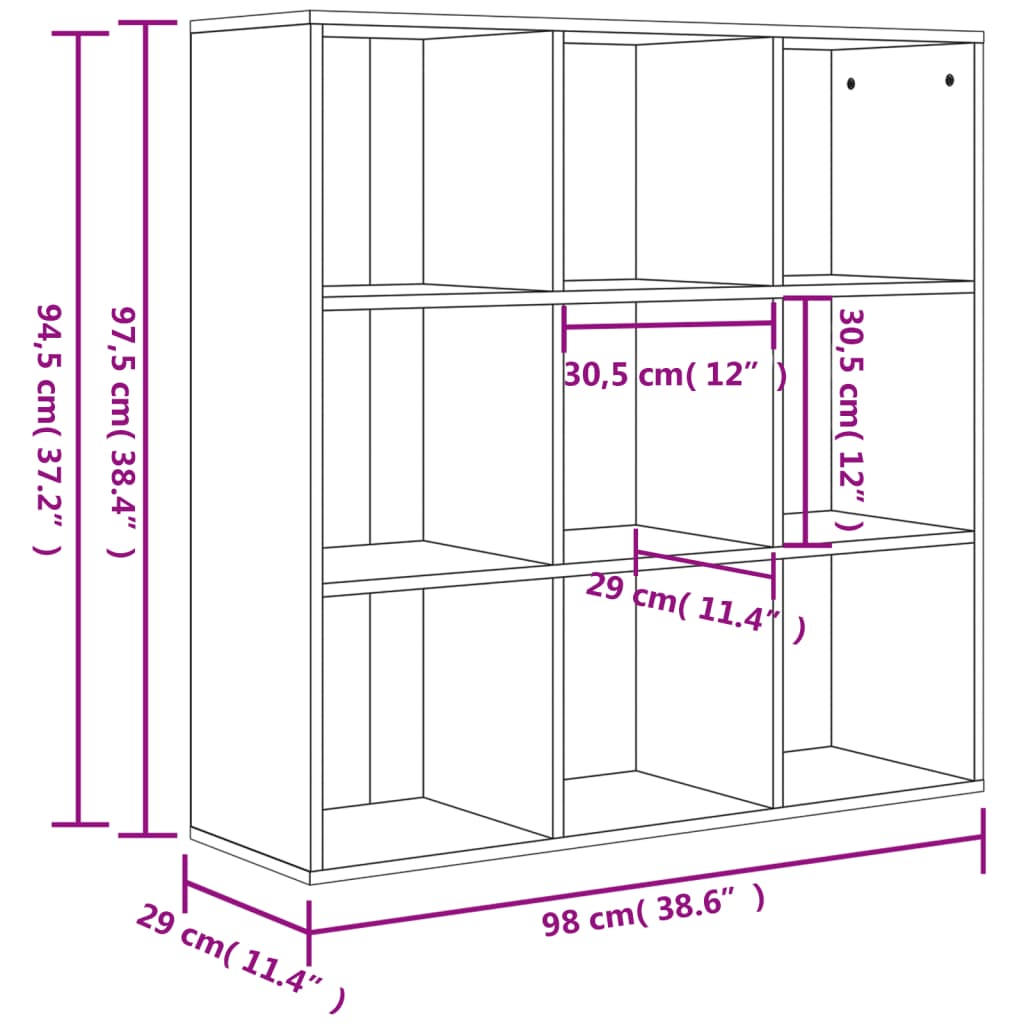 Libreria 98X29X97,5 Cm In Legno Multistrato