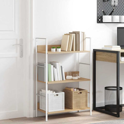 Scaffale Libri 4 Ripiani Rovere 60X27,6X124,5 Legno Multistrato