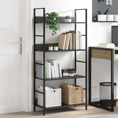 Scaffale Libri 4 Ripiani Rovere 60X27,6X124,5 Legno Multistrato