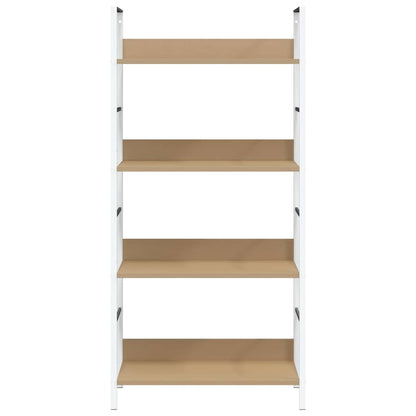 Scaffale Libri 4 Ripiani Rovere 60X27,6X124,5 Legno Multistrato