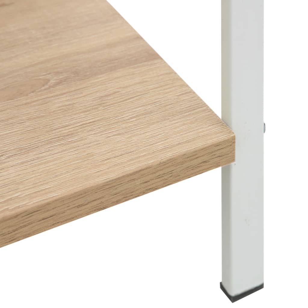 Scaffale Libri 4 Ripiani Rovere 60X27,6X124,5 Legno Multistrato