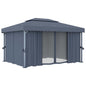 Gazebo Con Tende 3X3 Cm Alluminio