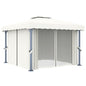 Gazebo Con Tende 3X3 Cm Alluminio