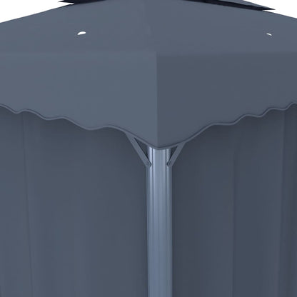 Gazebo Con Tende 3X3 Cm Alluminio