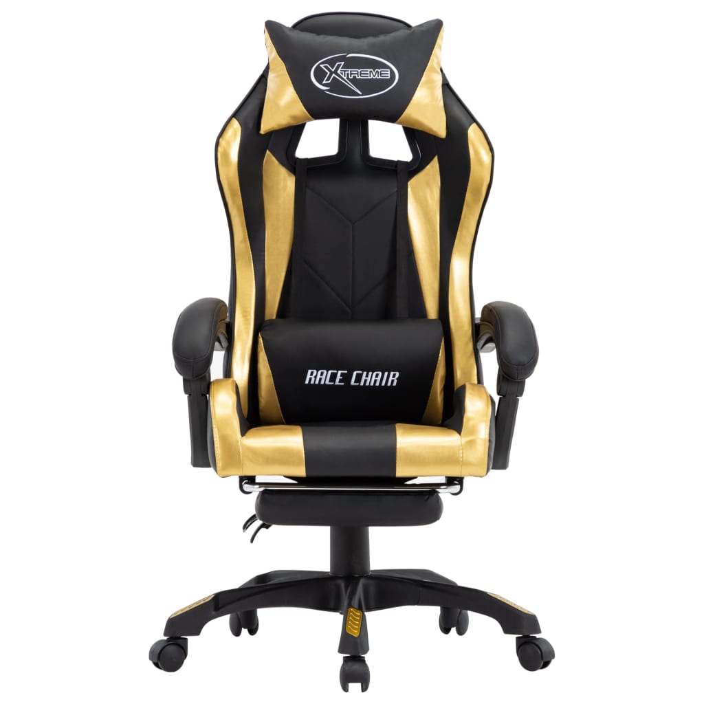 Sedia Da Gaming Con Poggiapiedi Verde E Nera In Similpelle