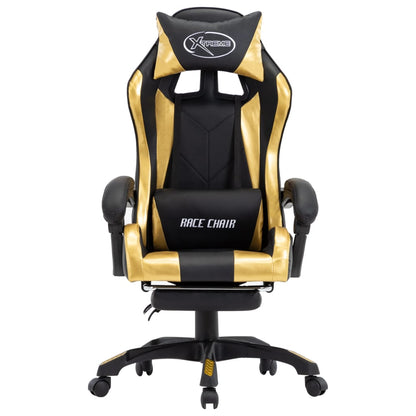 Sedia Da Gaming Con Poggiapiedi Verde E Nera In Similpelle