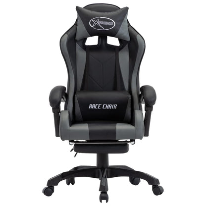 Sedia Da Gaming Con Poggiapiedi Verde E Nera In Similpelle