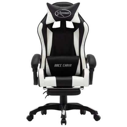 Sedia Da Gaming Con Poggiapiedi Verde E Nera In Similpelle