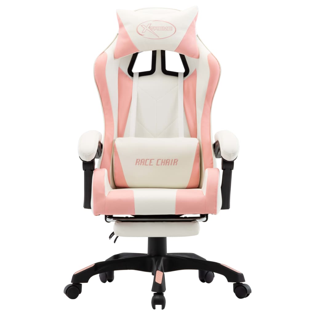 Sedia Da Gaming Con Poggiapiedi Verde E Nera In Similpelle