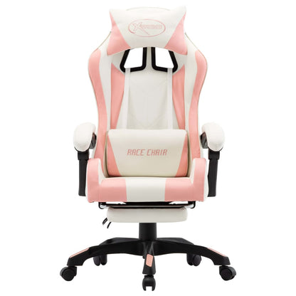 Sedia Da Gaming Con Poggiapiedi Verde E Nera In Similpelle