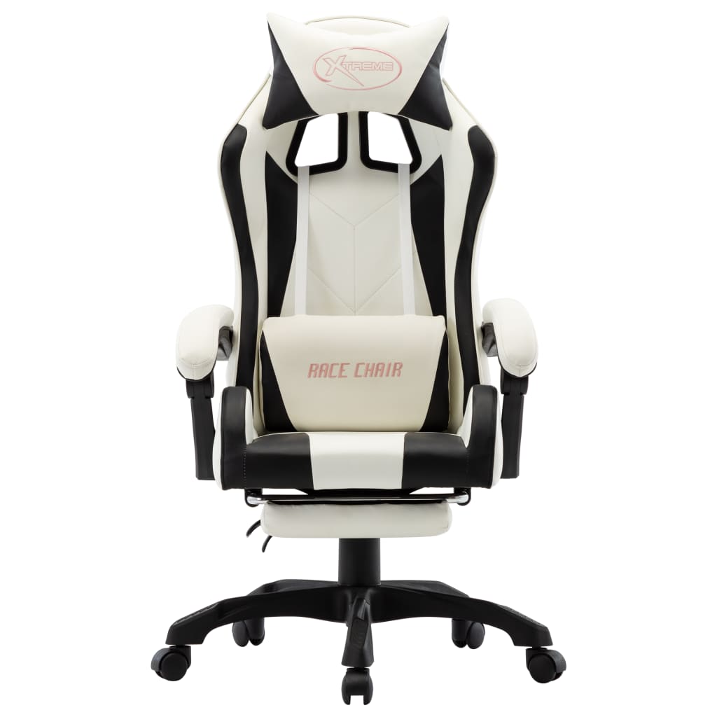 Sedia Da Gaming Con Poggiapiedi Verde E Nera In Similpelle