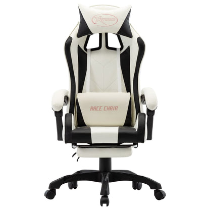 Sedia Da Gaming Con Poggiapiedi Verde E Nera In Similpelle