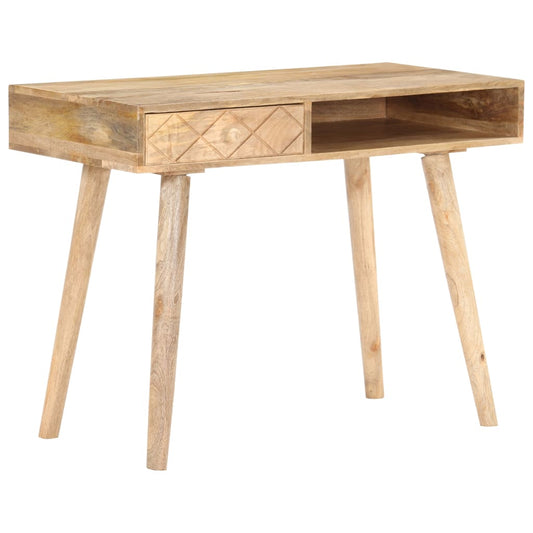 Tavolino Da Trucco 100X50X76 Cm In Legno Massello Di Mango