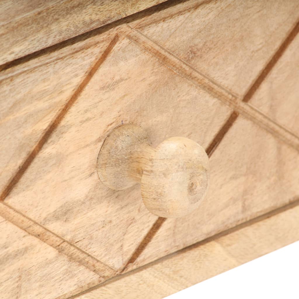 Tavolino Da Trucco 100X50X76 Cm In Legno Massello Di Mango