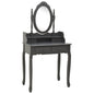 Tavolo Da Trucco Con Sgabello 75X69X140 Cm Legno Paulownia