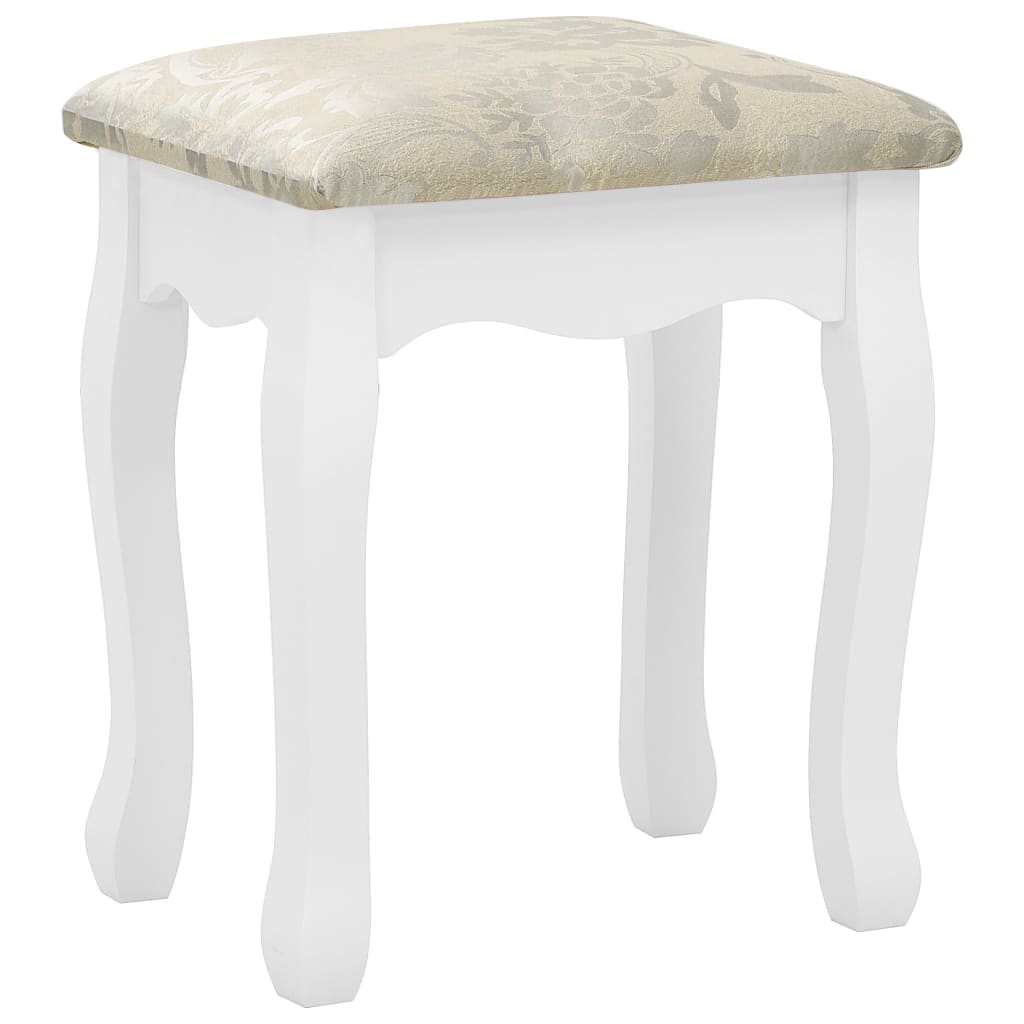 Tavolo Da Trucco E Sgabello 80X69X141 Cm Legno Paulownia