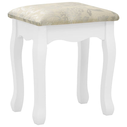 Tavolo Da Trucco E Sgabello 80X69X141 Cm Legno Paulownia