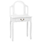 Tavolo Da Trucco Con Sgabello 65X36X128 Cm Paulownia E Mdf