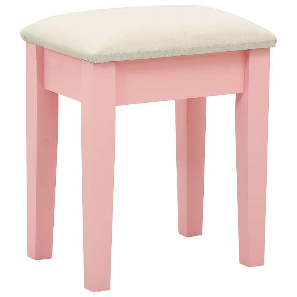 Tavolo Da Trucco Con Sgabello 65X36X128 Cm Paulownia E Mdf