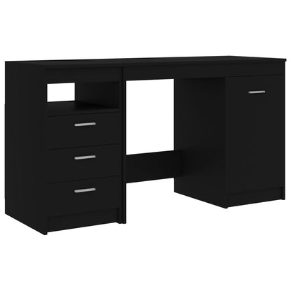 Scrivania Nera 140X50X76 Cm In Truciolato