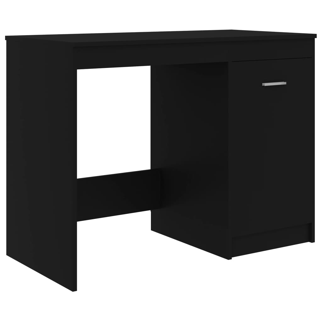 Scrivania Nera 140X50X76 Cm In Truciolato