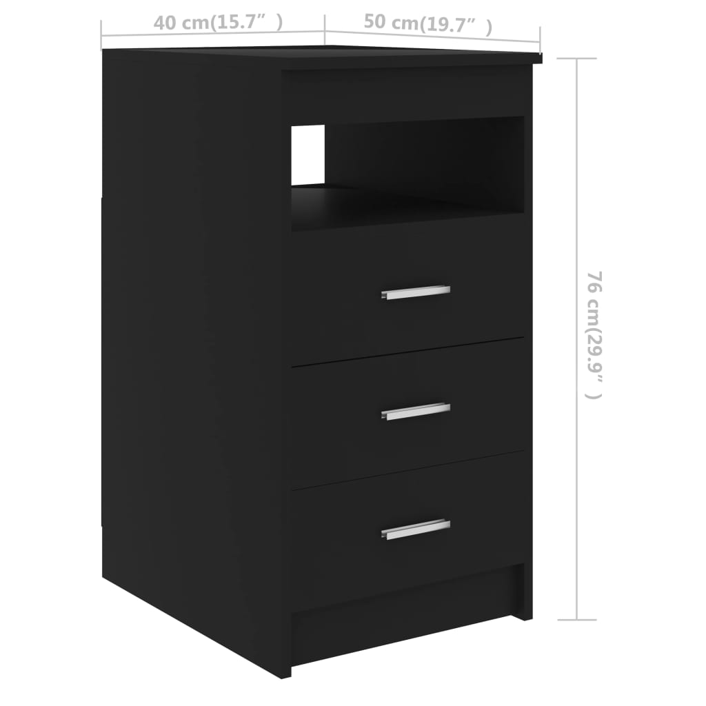 Scrivania Nera 140X50X76 Cm In Truciolato