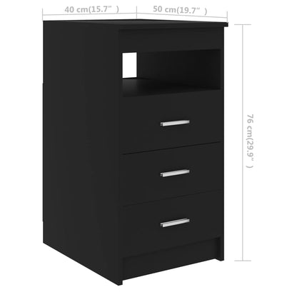 Scrivania Nera 140X50X76 Cm In Truciolato