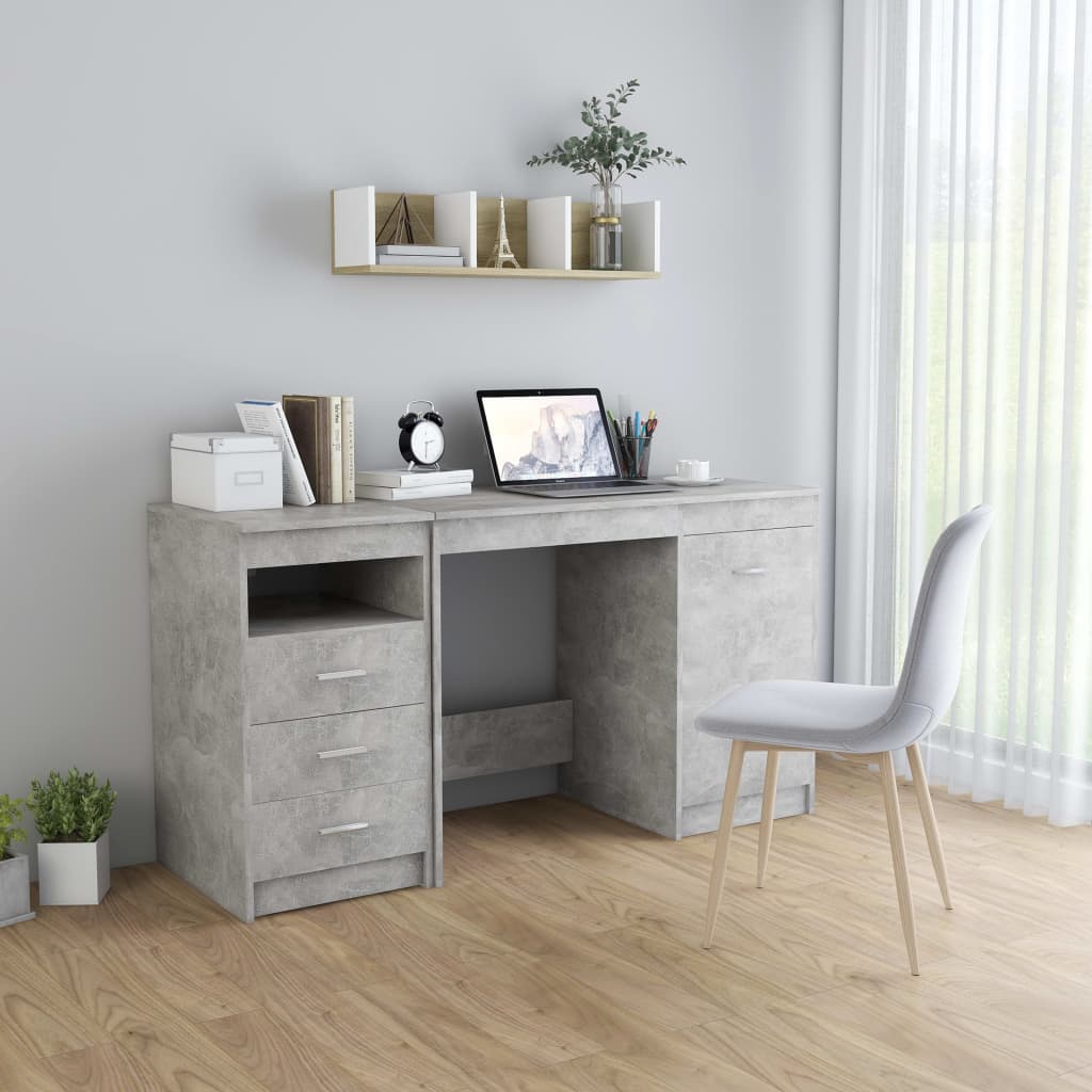 Scrivania Nera 140X50X76 Cm In Truciolato