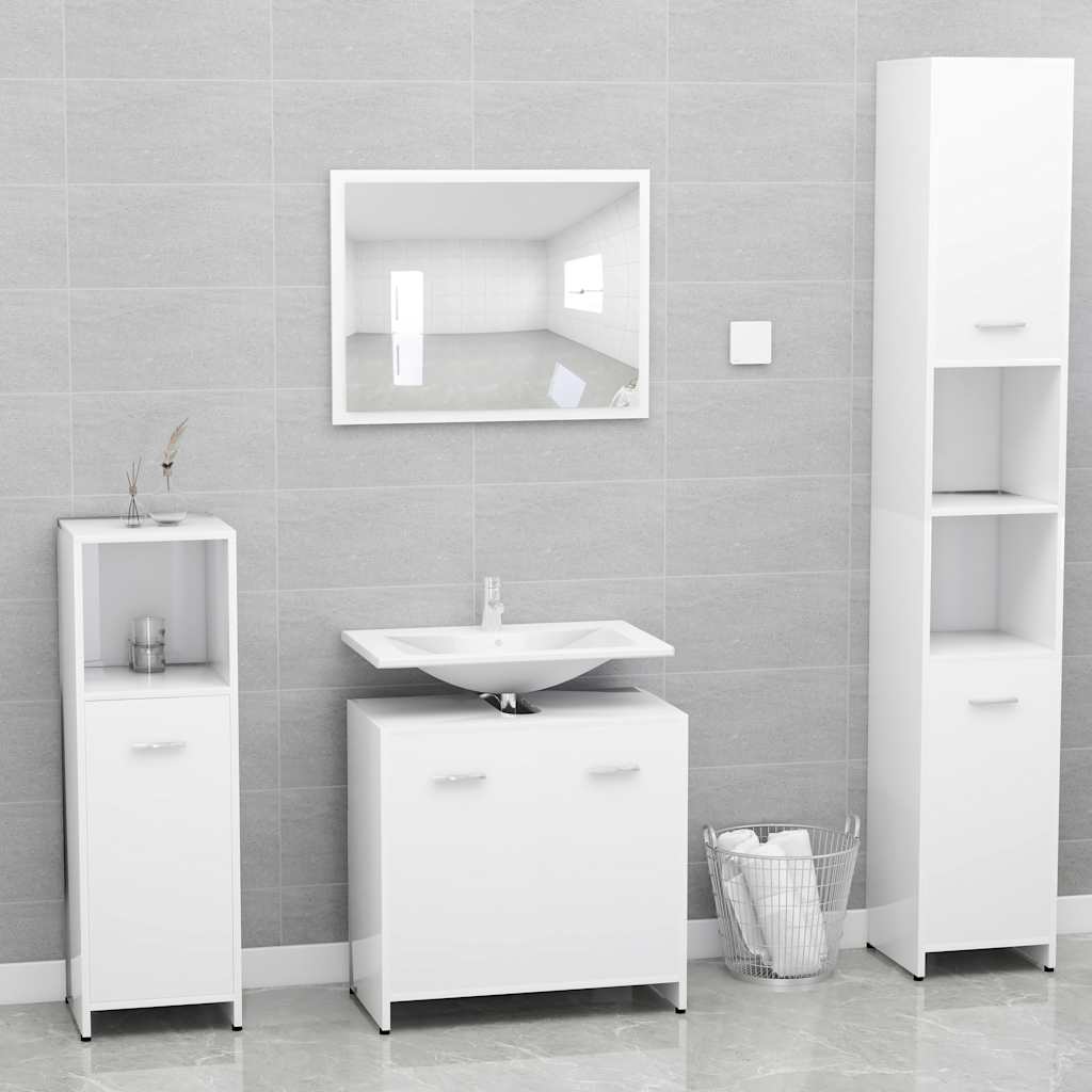 Mobile Da Bagno Con Specchio In Legno Multistrato