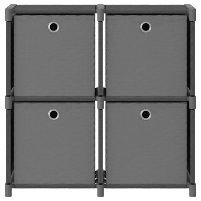 Mobile Per 9 Scatole A Cubo 103X30X107,5 Cm In Tessuto Grigio