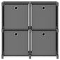 Mobile Per 9 Scatole A Cubo 103X30X107,5 Cm In Tessuto Grigio