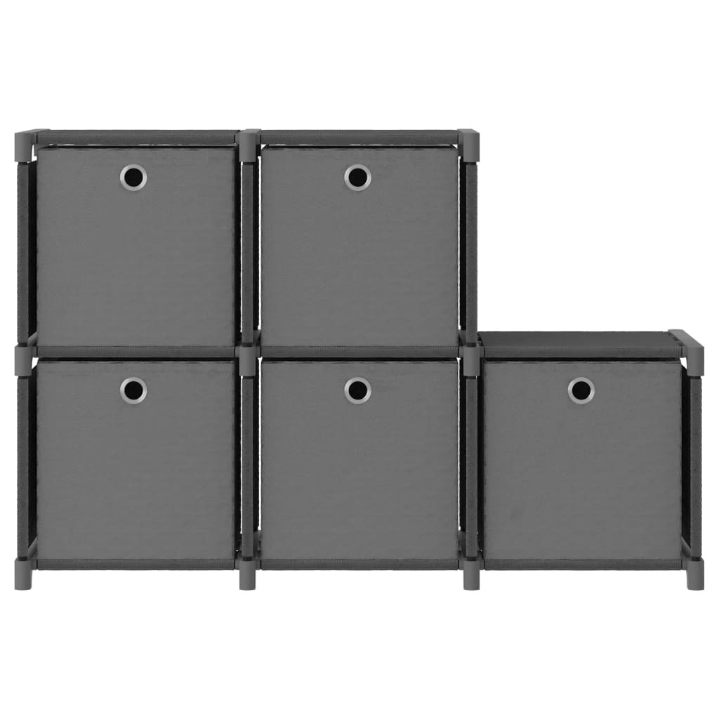 Mobile Per 9 Scatole A Cubo 103X30X107,5 Cm In Tessuto Grigio