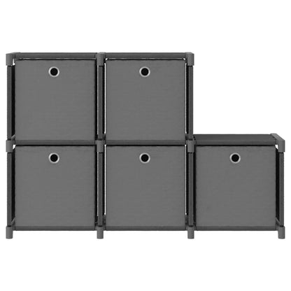 Mobile Per 9 Scatole A Cubo 103X30X107,5 Cm In Tessuto Grigio