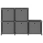 Mobile Per 9 Scatole A Cubo 103X30X107,5 Cm In Tessuto Grigio