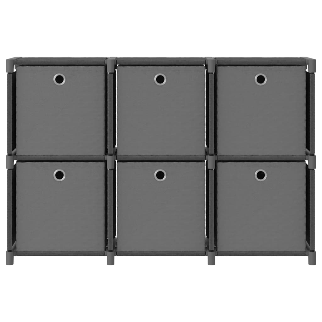 Mobile Per 9 Scatole A Cubo 103X30X107,5 Cm In Tessuto Grigio