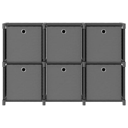 Mobile Per 9 Scatole A Cubo 103X30X107,5 Cm In Tessuto Grigio