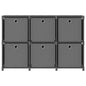 Mobile Per 9 Scatole A Cubo 103X30X107,5 Cm In Tessuto Grigio
