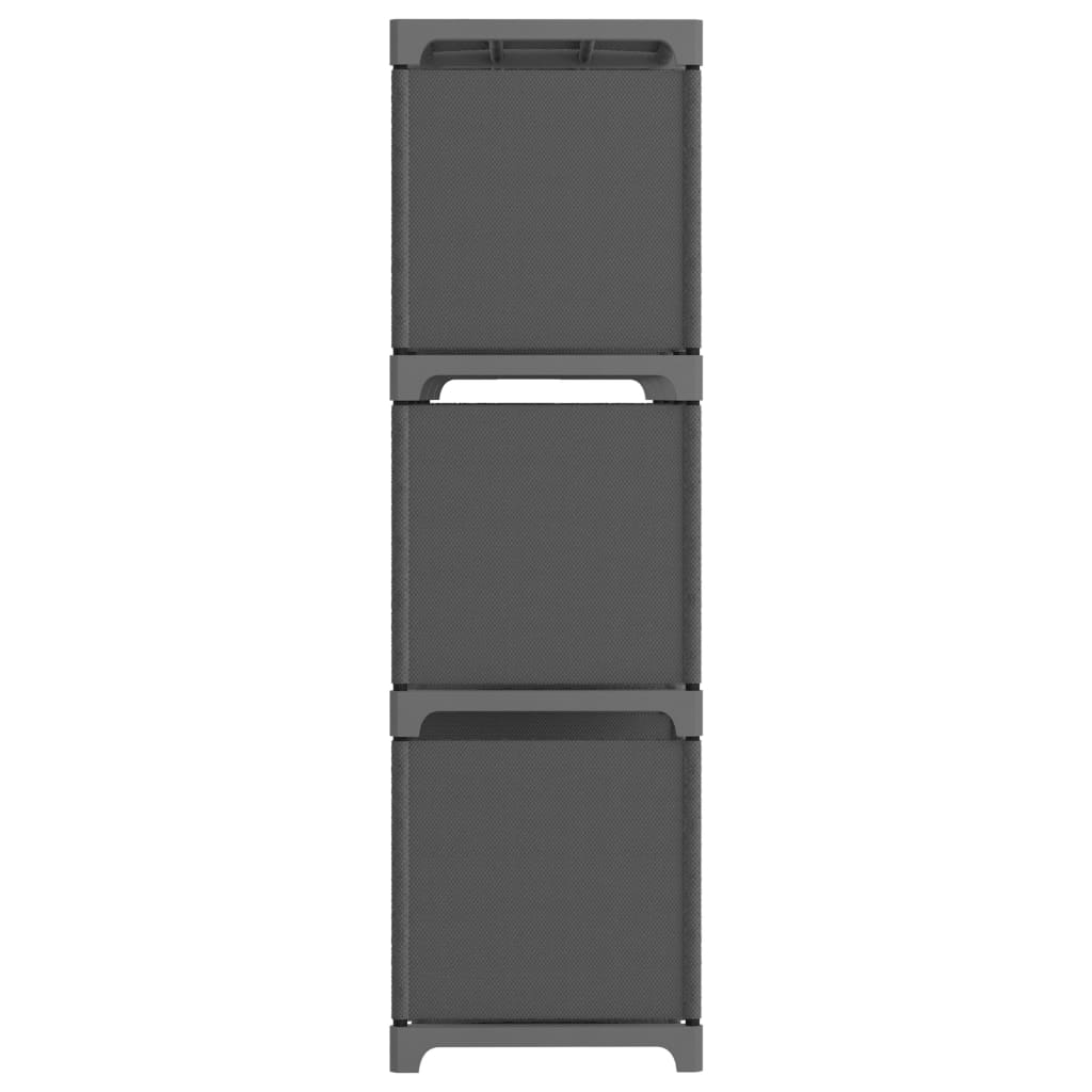 Mobile Per 9 Scatole A Cubo 103X30X107,5 Cm In Tessuto Grigio