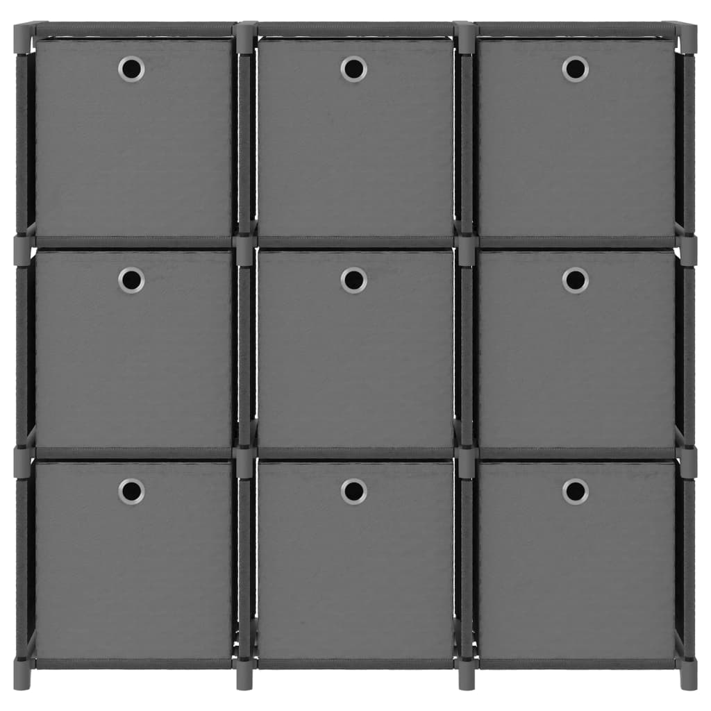 Mobile Per 9 Scatole A Cubo 103X30X107,5 Cm In Tessuto Grigio