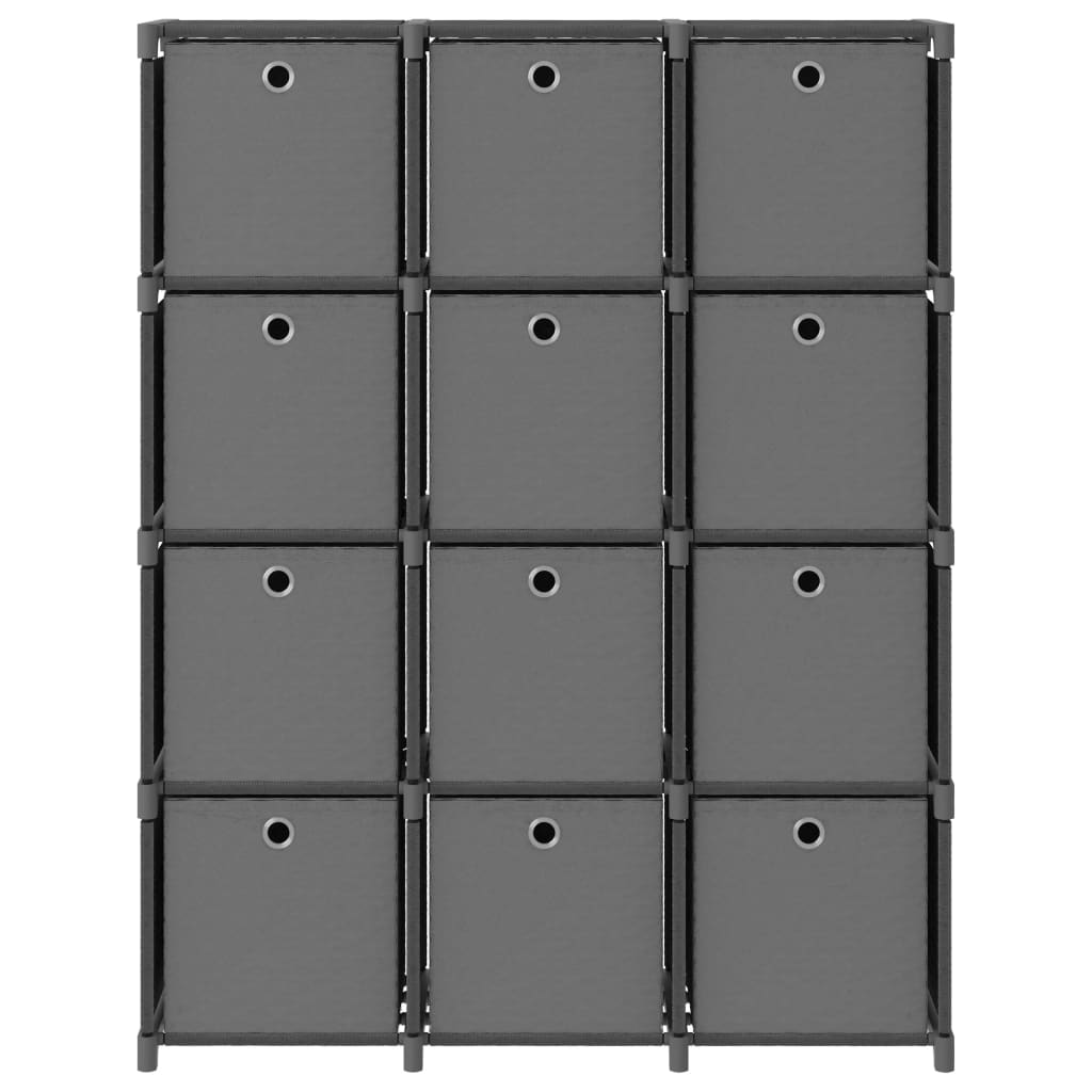 Mobile Per 9 Scatole A Cubo 103X30X107,5 Cm In Tessuto Grigio