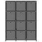 Mobile Per 9 Scatole A Cubo 103X30X107,5 Cm In Tessuto Grigio