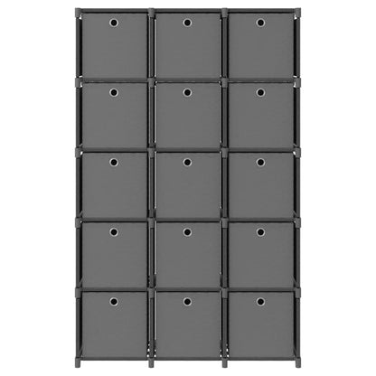 Mobile Per 9 Scatole A Cubo 103X30X107,5 Cm In Tessuto Grigio