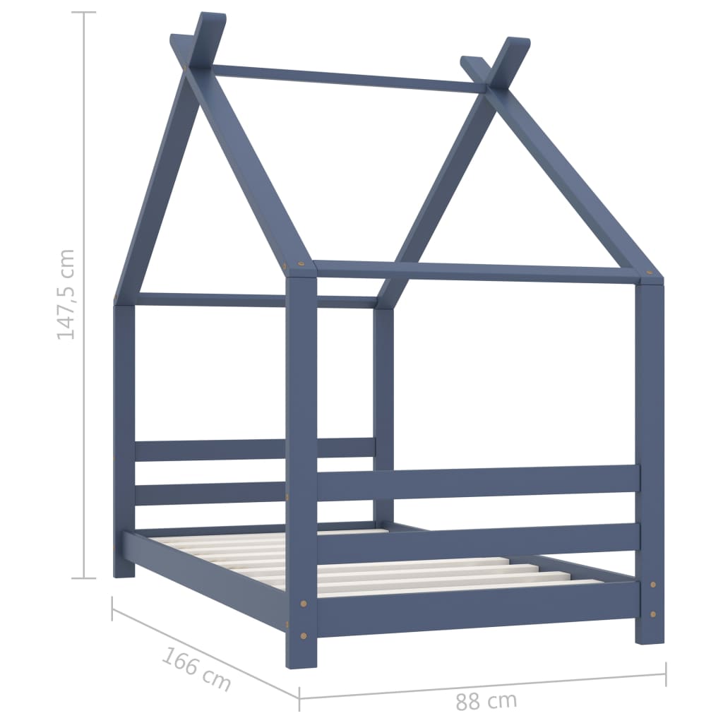 Giroletto Per Bambini In Legno Massello Di Pino 80X160Cm