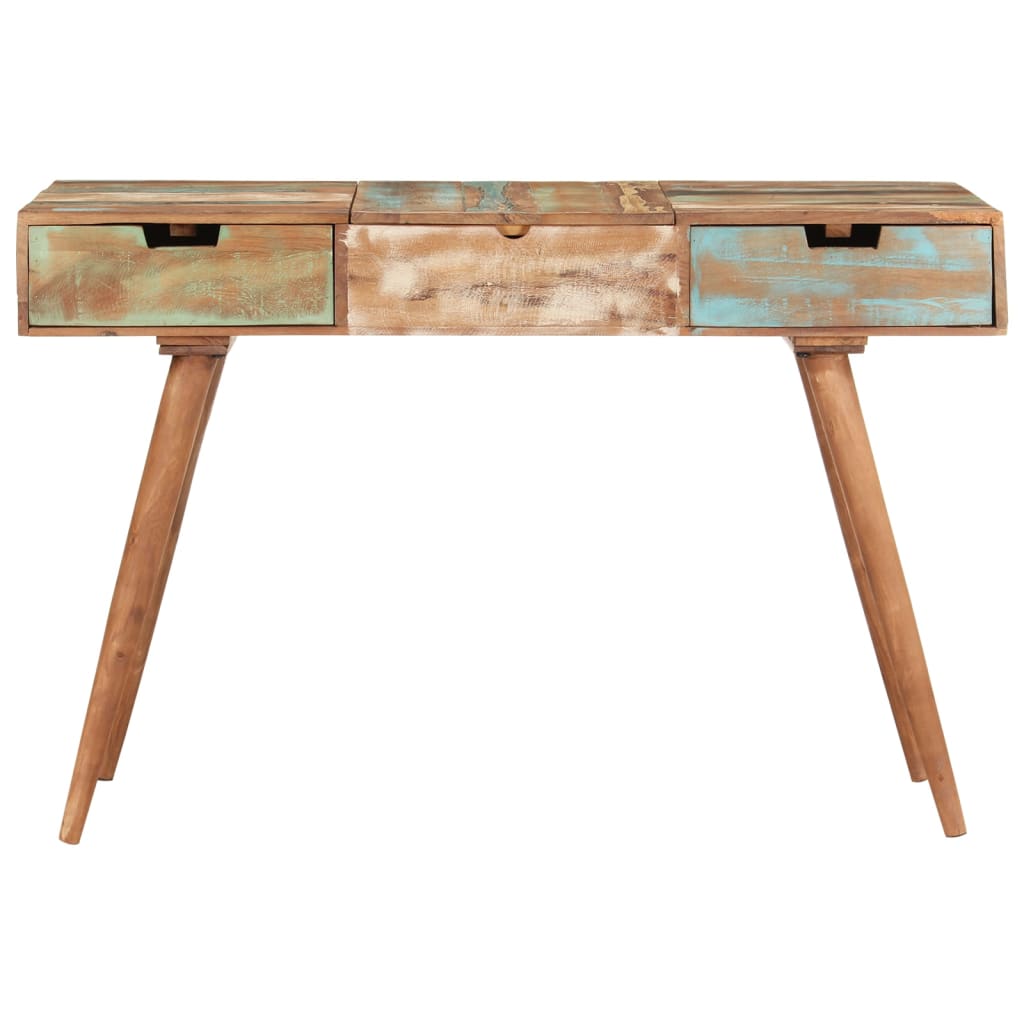Tavolo Da Trucco Con Specchio 112X45X76 Cm Massello Di Recupero