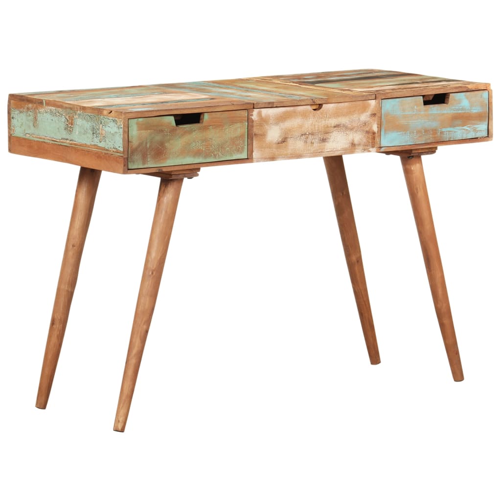 Tavolo Da Trucco Con Specchio 112X45X76 Cm Massello Di Recupero