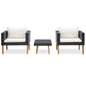 Set Divani Da Giardino 3 Pz Con Cuscini In Polyrattan